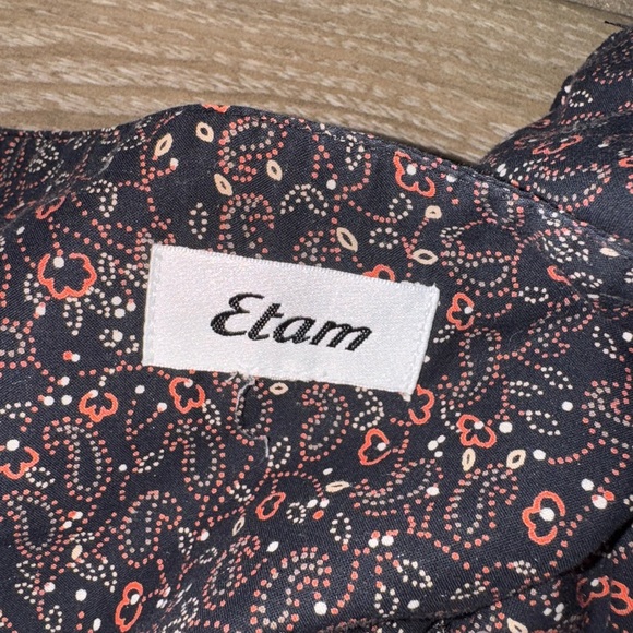 Boho chic Etam Tiered Mini Skirt multi floral pattern size Large - Picture 3 of 8